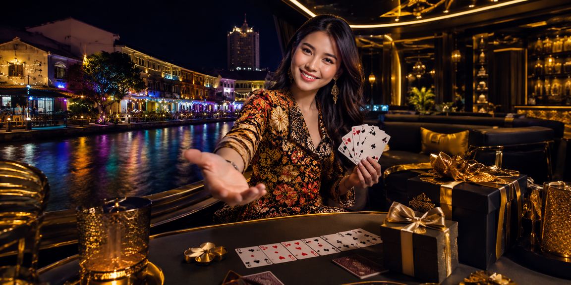 Permainan rummy Melaka dengan motif batik dalam suasana yang bertanggungjawab